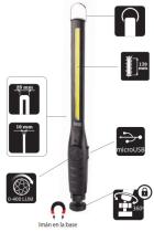 Ref 190504 - LINTERNA 10W COB EXTRAFINA RECARG.